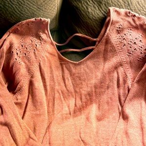 O’Neil open back cut out long sleeve sweater